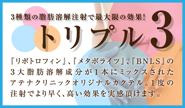 トリプル3｜【公式】アテナクリニック東京銀座の美容整形外科